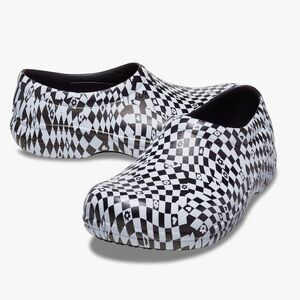 Crocs Size 12 Men’s On The Clock Checkered Clogs Slip Resistant Work Shoes